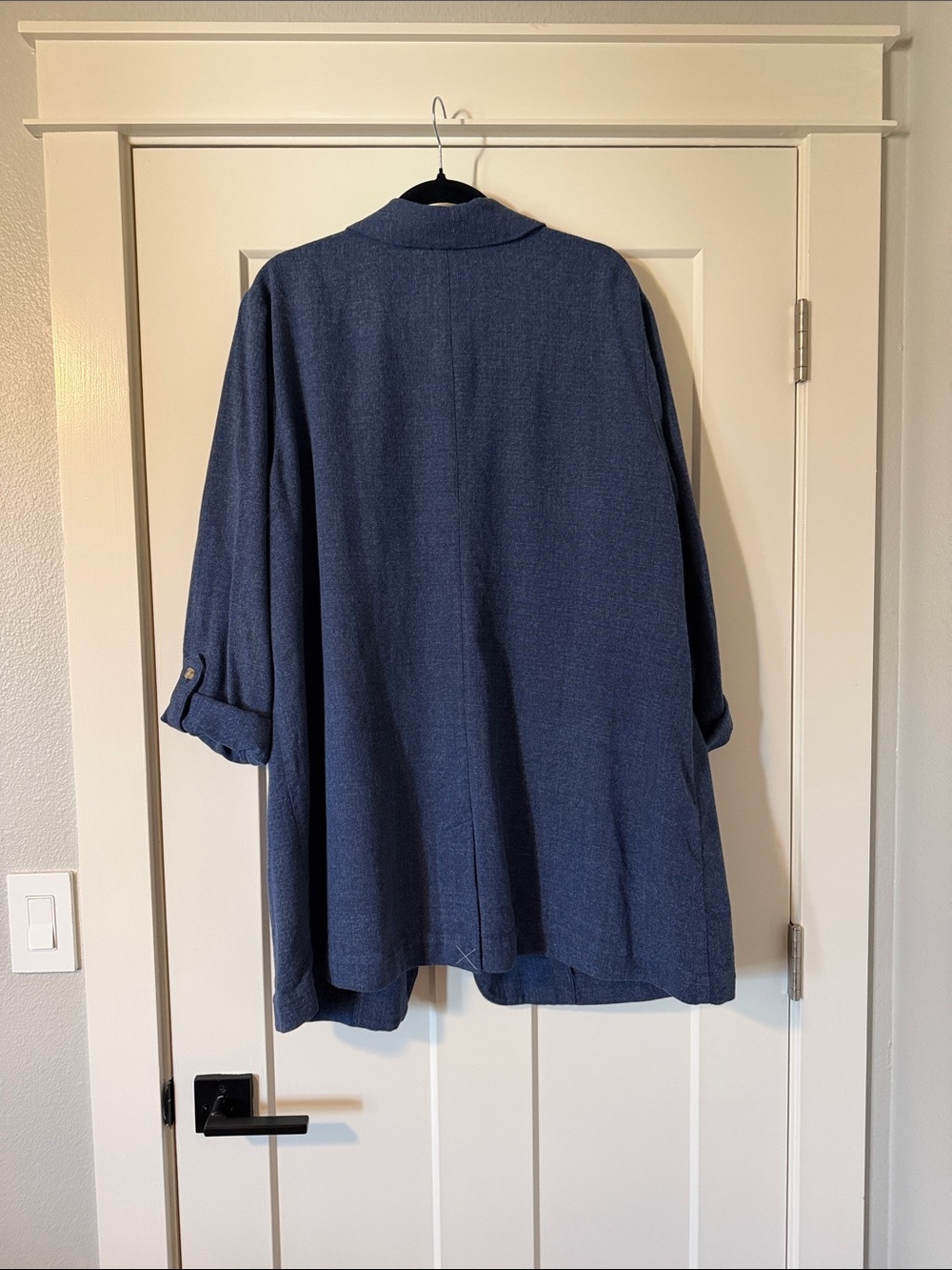 J. Jill Navy Open-Front Relaxed Blazer - Picture 5 of 5